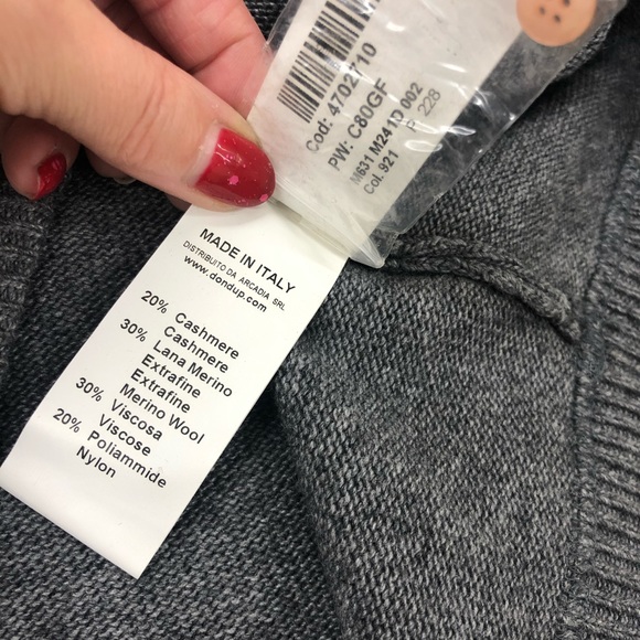 Dondup Sweater Shirt Combo Cashmere Merino Wool S - Picture 8 of 8